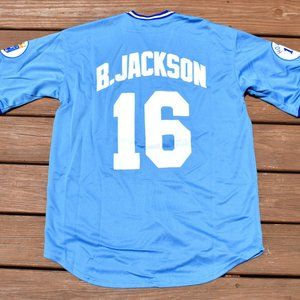New!! Bo Jackson Kansas City Royals Blue Baseball Jersey Adult Men's Small